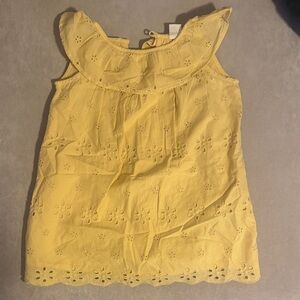 Gap toddler Yellow Eyelet cotton Sleeveless Dress